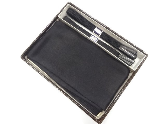 未使用品　正絹　喪服用　手組帯締め・帯揚げセット